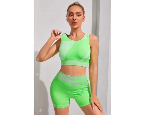 Sleeveless Sports Bra and Shorts Set